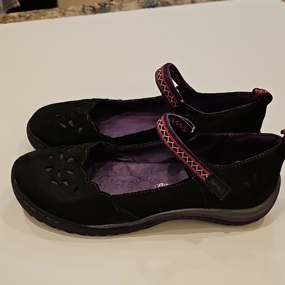 Jambu Black and Purple Mary Jane Flats Size 8M Women's - Picture 5 of 9